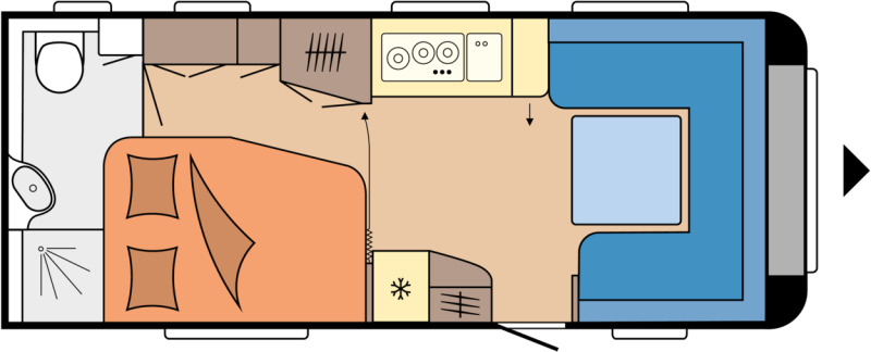 Hobby PRESTIGE 560 WFU - Прицеп дача: фото 1