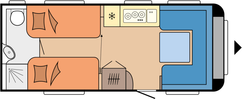Hobby PRESTIGE 560 WLU - Прицеп дача: фото 1