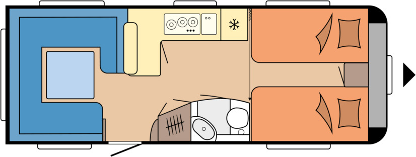 Hobby PRESTIGE 620 CL - Прицеп дача: фото 1