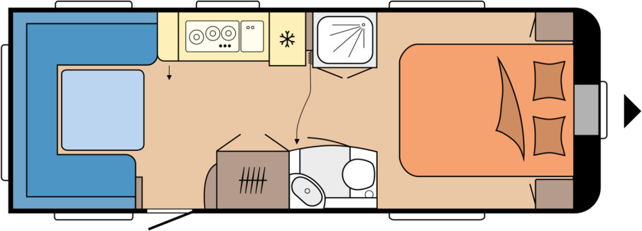 Hobby PRESTIGE 650 UFf - Прицеп дача: фото 1