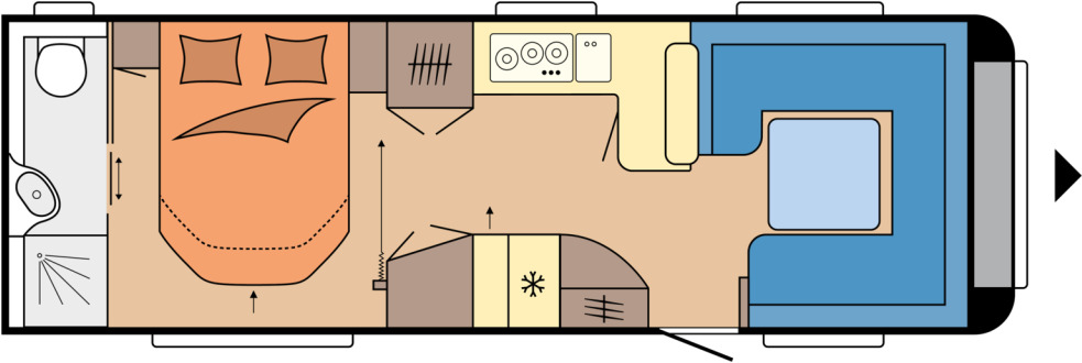 Hobby PRESTIGE 720 WQC - Прицеп дача: фото 1