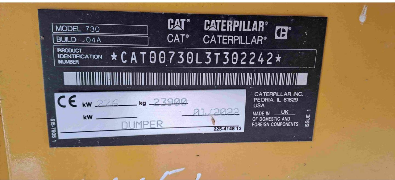 CAT 730 в лизинг CAT 730: фото 6