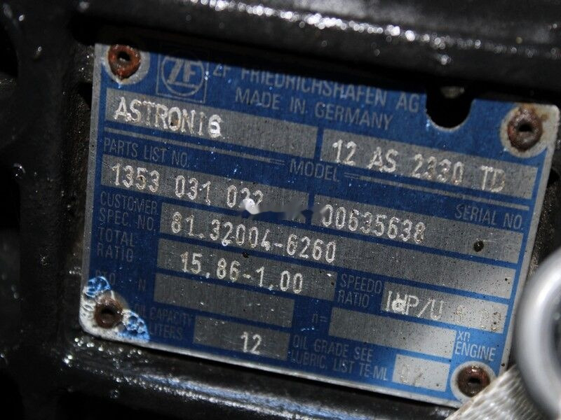 MAN 12AS 2330 TD R=15,86-1,00 - Коробка передач для Грузовиков: фото 1