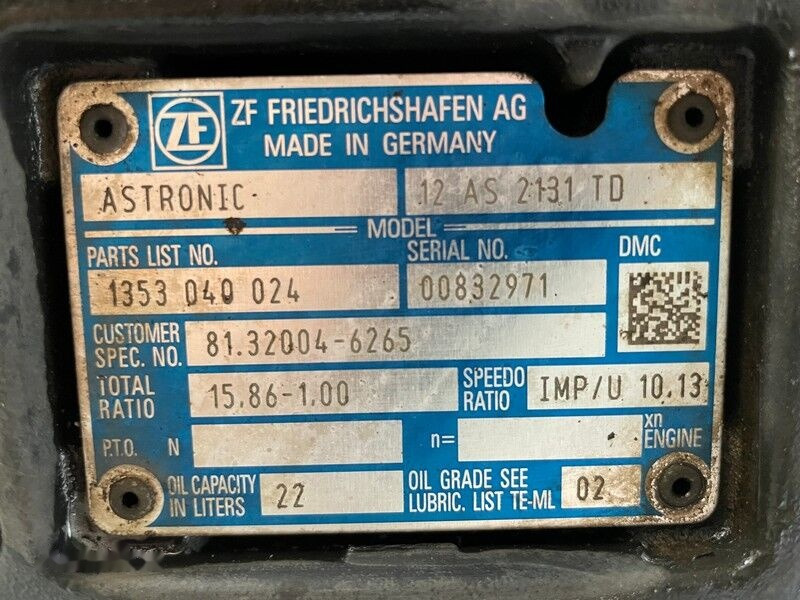 MAN ZF 12 AS 2131 TD R=15,86 -1,00 81.32004.6265 - Коробка передач для Грузовиков: фото 1
