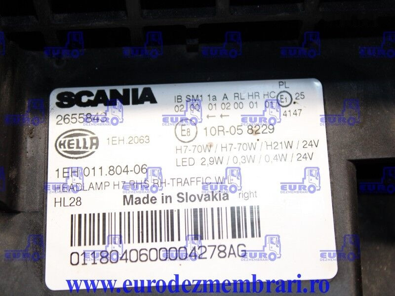 Scania NGS 2655843, 2379894 - Передняя фара для Грузовиков: фото 1 Scania NGS 2655843, 2379894 - Передняя фара для Грузовиков: фото 1
