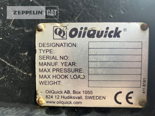 Oil-Quick OQ70/55 - Сцепное устройство для Строительной техники: фото 3 Oil-Quick OQ70/55 - Сцепное устройство для Строительной техники: фото 3